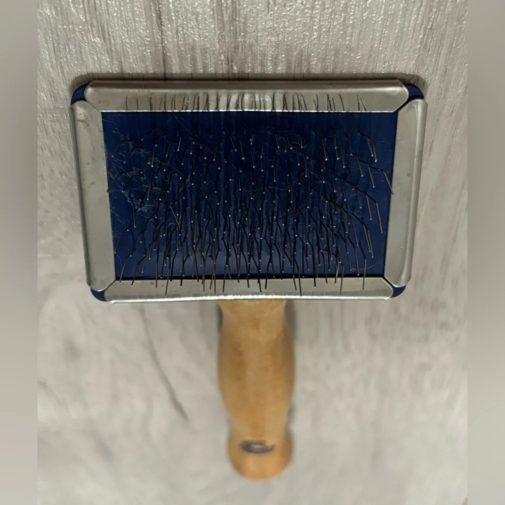 Dog Slicker Brush for Shedding & Grooming Long Haired Small Teacup Dogs